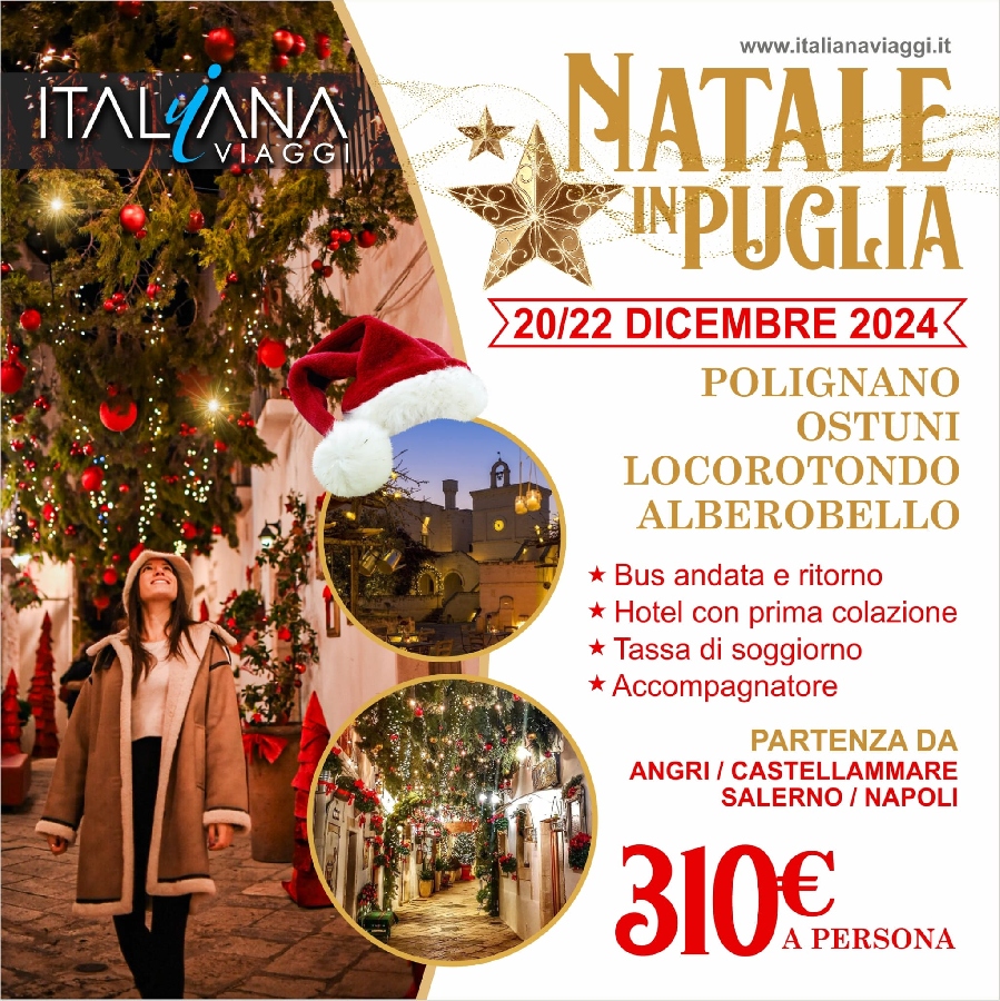   Festività Natale in Puglia Polignano Ostuni Locorotondo Alberobello